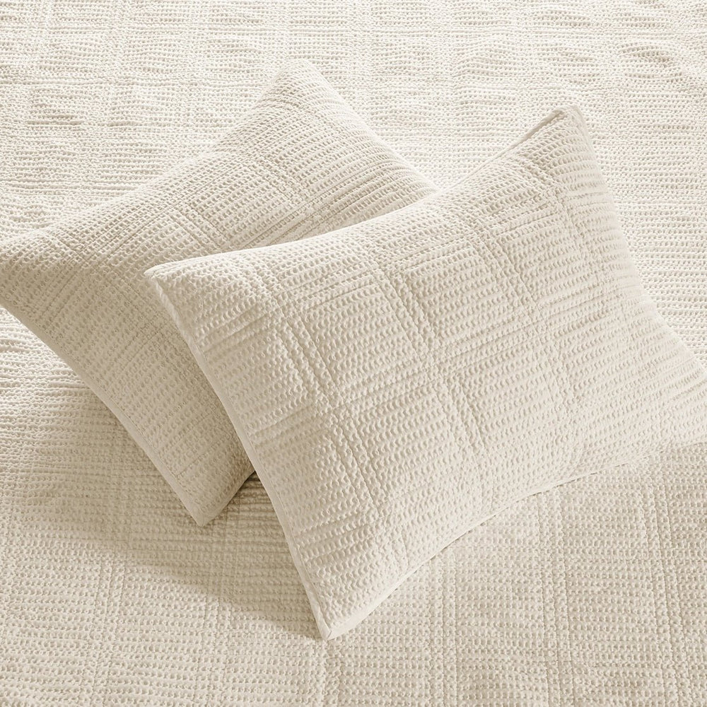 Cloud Waffle Reversible Cotton Quilt Set - Quahog Bay Bedding