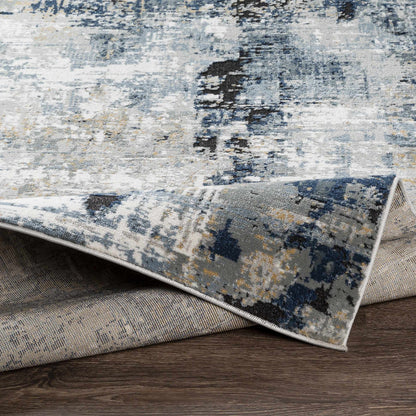 Campsall Blue Abstract Rug - Promo