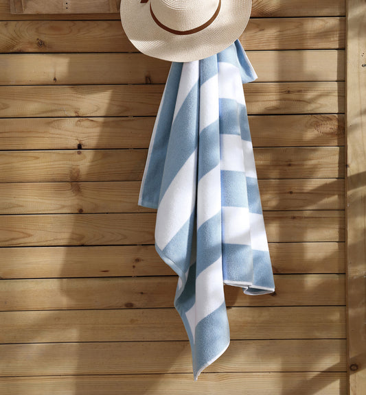 Coastal Beach Towel - Cabana Striped Towels - Quahog Bay Bedding