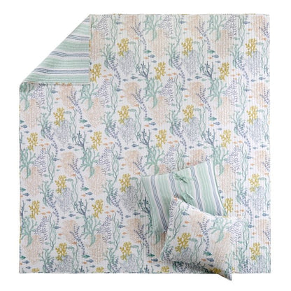 Coastal Bedding Ensembles Complete Queen - 7PC Ocean Meadow - Quahog Bay Bedding