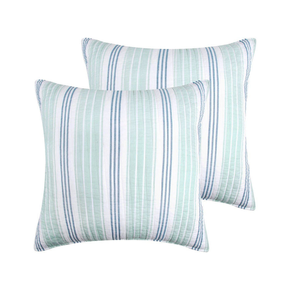 Ocean Meadow Euro Shams 2PC Coastal Pillow Shams - Quahog Bay Bedding