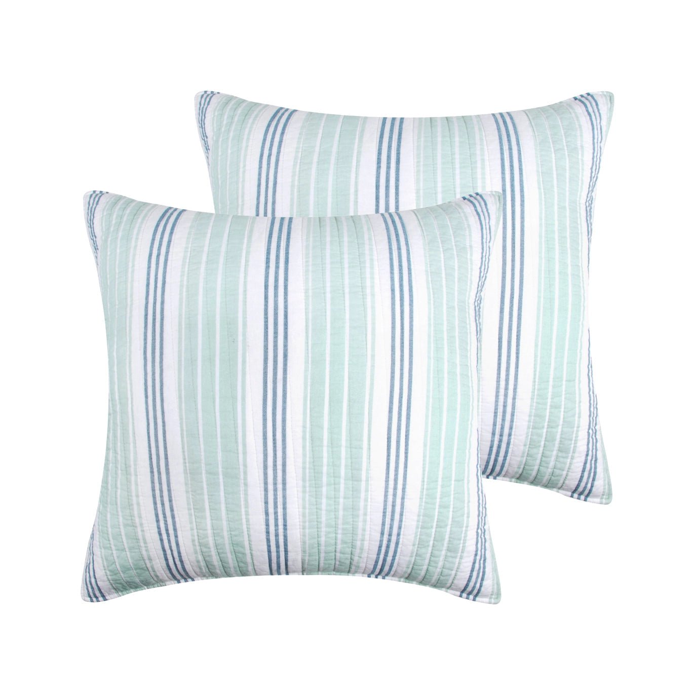 Ocean Meadow Euro Shams 2PC Coastal Pillow Shams - Quahog Bay Bedding