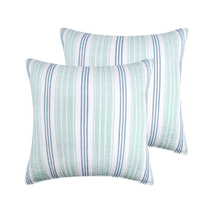 Ocean Meadow Euro Shams 2PC Coastal Pillow Shams - Quahog Bay Bedding