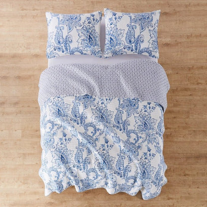 Coastal Bennett Blue Quilt Set - Coastal Quilt Set - Quahog Bay Bedding