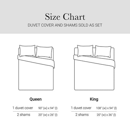 Coastal Blue Botanical Duvet Cover Set 100% Cotton Sateen Duvet Set - Quahog Bay Bedding