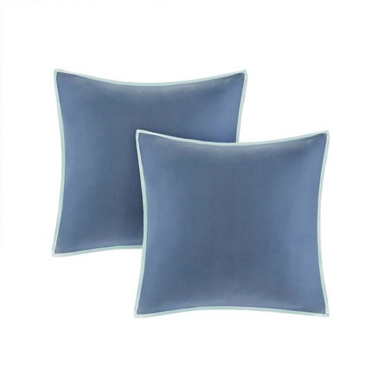 Madison Park Isla Coastal Blue Medallion Cotton Comforter Set 8PCS - Quahog Bay Bedding