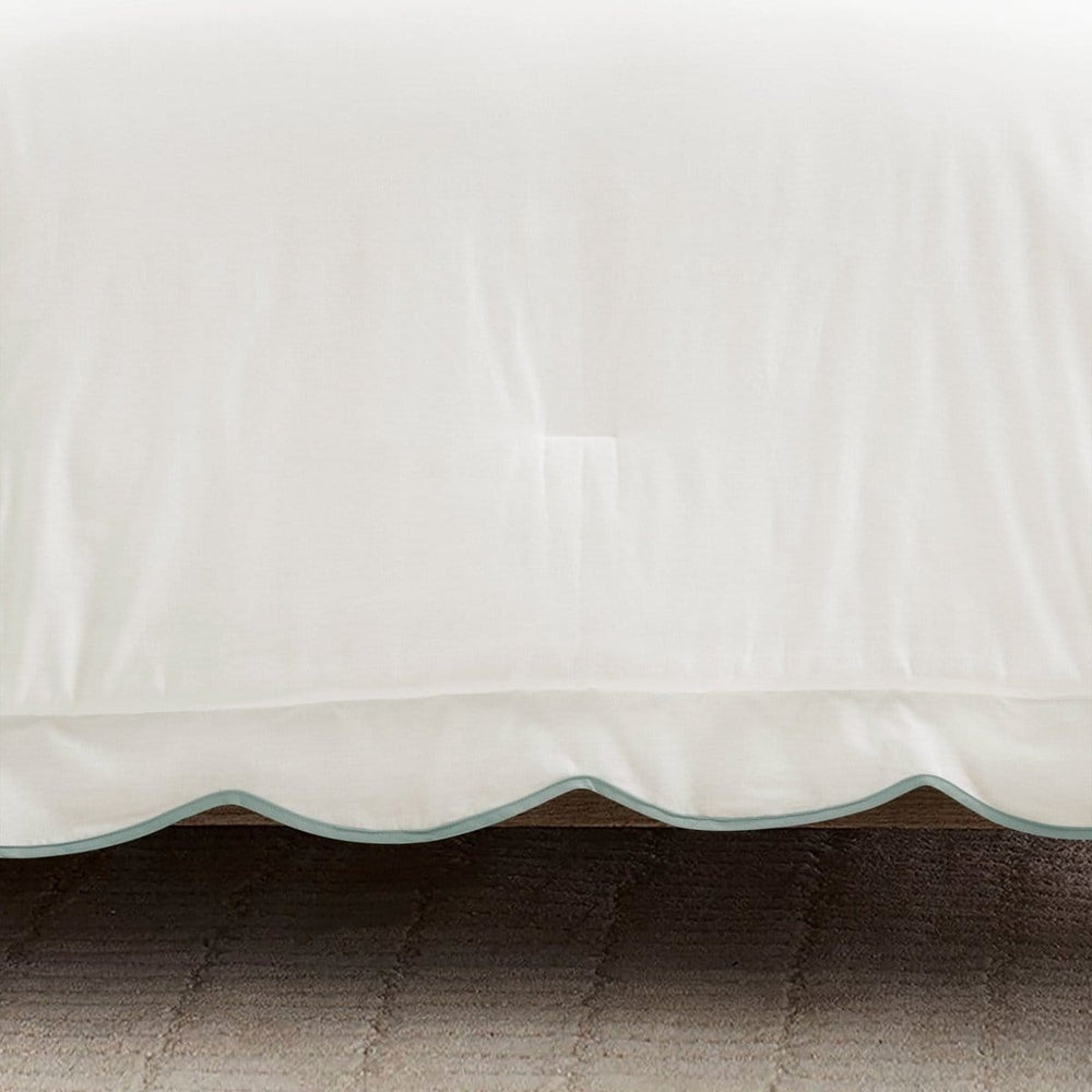 Coastal Chic Scalloped Edge 3 Piece Comforter Set - Quahog Bay Bedding
