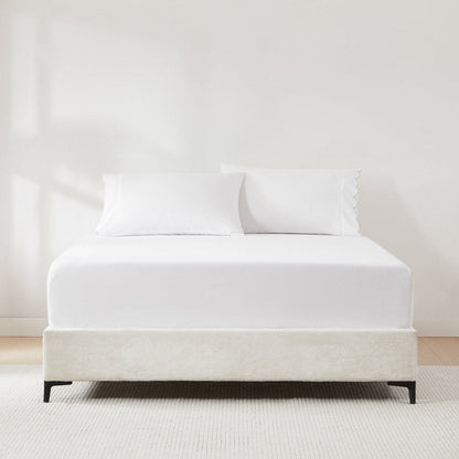 Coastal Chic Scalloped Edge Cotton Sheet Set - Quahog Bay Bedding
