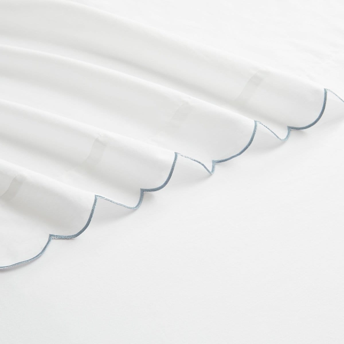Coastal Chic Scalloped Edge Cotton Sheet Set - Quahog Bay Bedding
