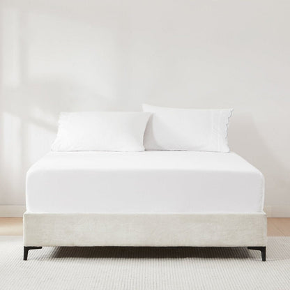 Coastal Chic Scalloped Edge Cotton Sheet Set - Quahog Bay Bedding