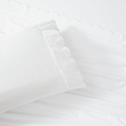 Coastal Chic Scalloped Edge Cotton Sheet Set - Quahog Bay Bedding