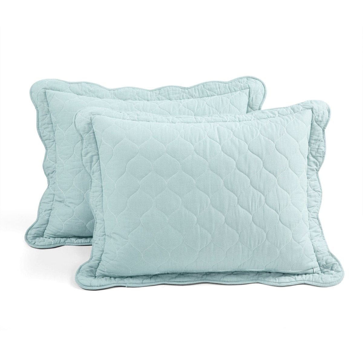 Coastal Chic Scalloped Edge Reversible Quilt 3 Piece Set - Quahog Bay Bedding