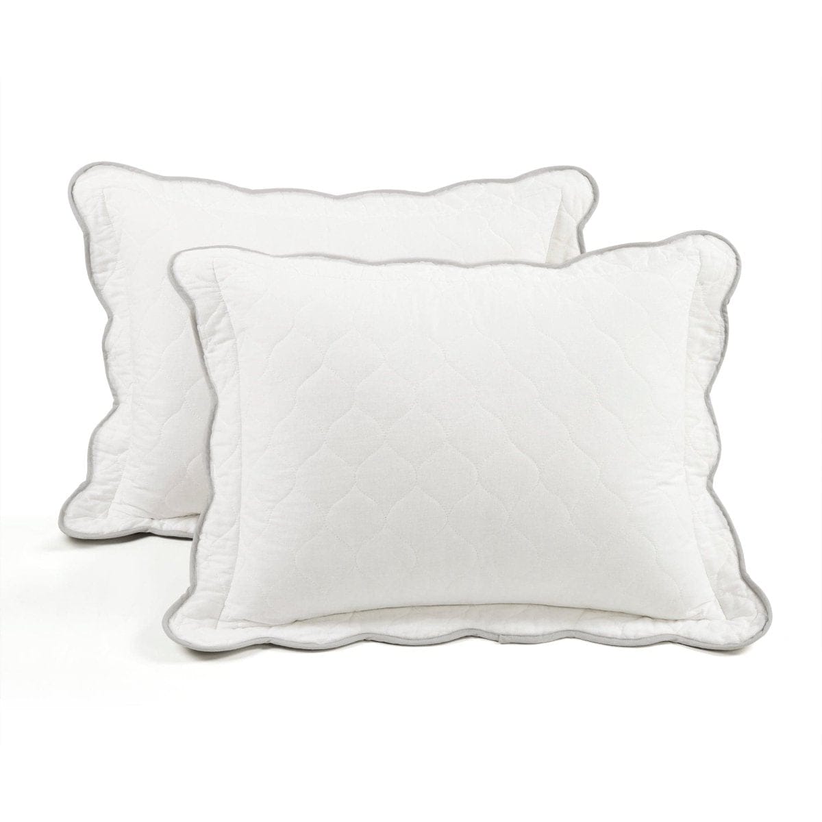 Coastal Chic Scalloped Edge Reversible Quilt 3 Piece Set - Quahog Bay Bedding