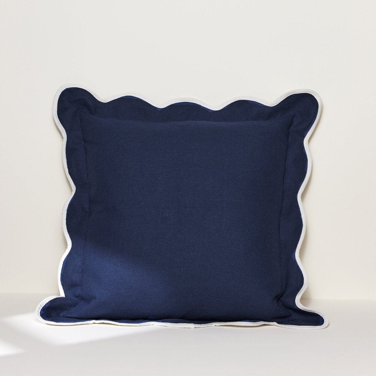 Coastal Chic Scalloped Edge Throw Pillow Cover - Quahog Bay Bedding