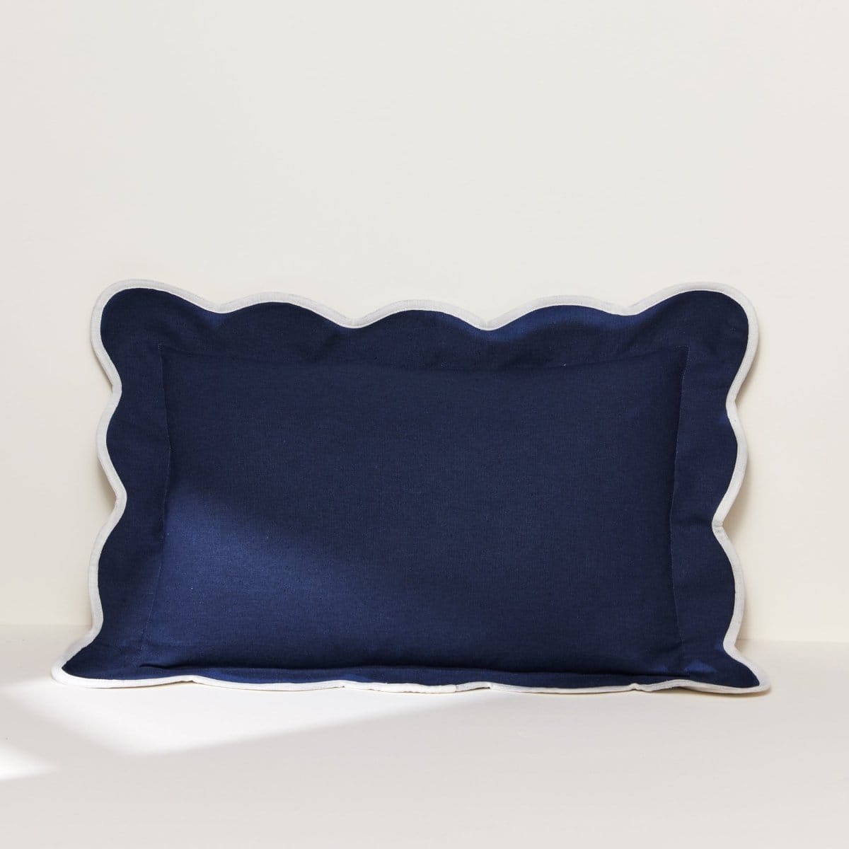 Coastal Chic Scalloped Edge Throw Pillow Cover - Quahog Bay Bedding