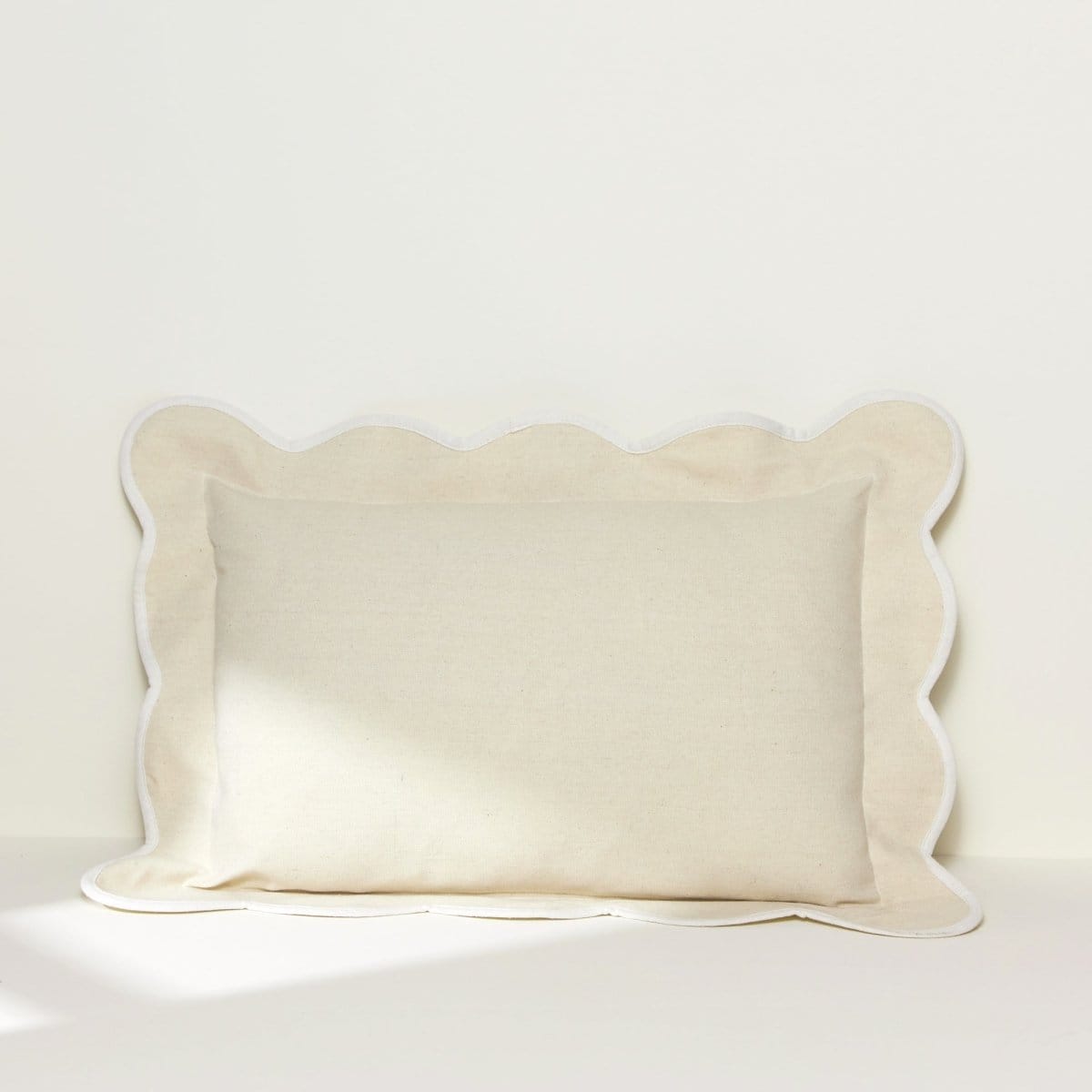 Coastal Chic Scalloped Edge Throw Pillow Cover - Quahog Bay Bedding