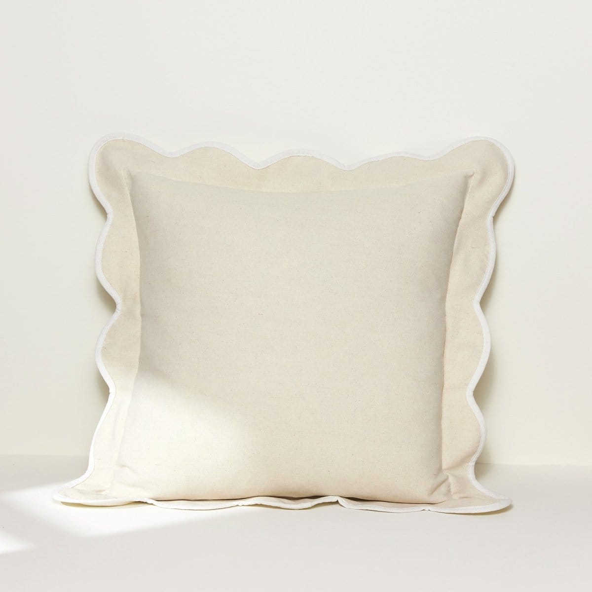 Coastal Chic Scalloped Edge Throw Pillow Cover - Quahog Bay Bedding