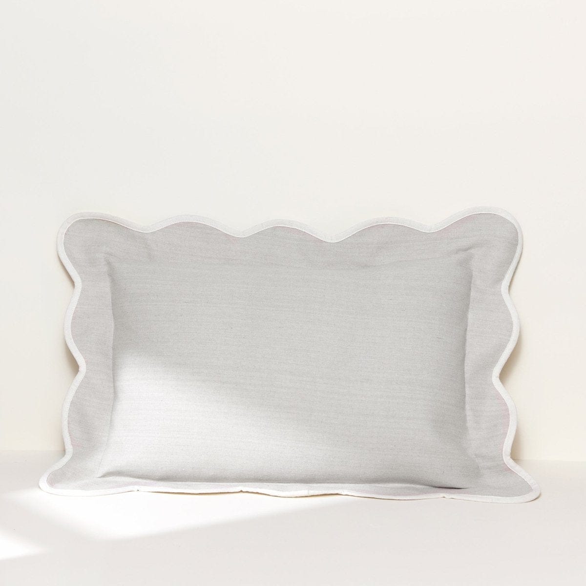 Coastal Chic Scalloped Edge Throw Pillow Cover - Quahog Bay Bedding