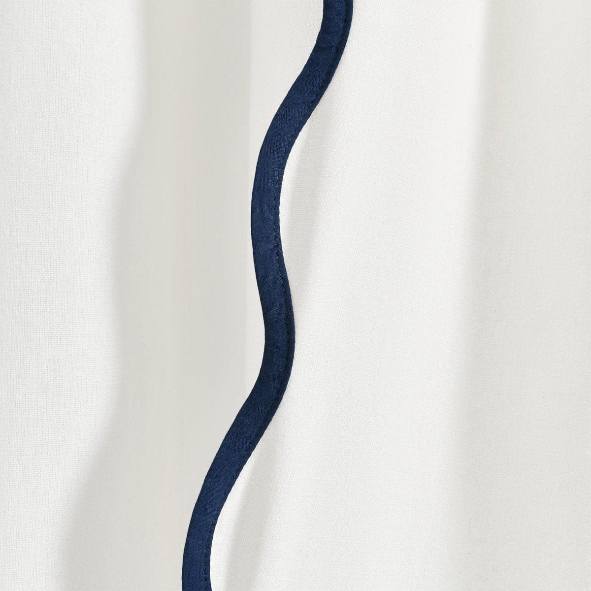 Coastal Chic Scalloped Edge Window Curtain Panel Set - Quahog Bay Bedding