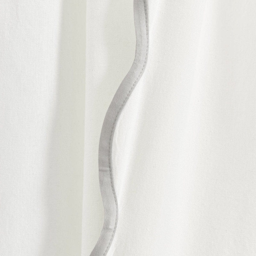 Coastal Chic Scalloped Edge Window Curtain Panel Set - Quahog Bay Bedding