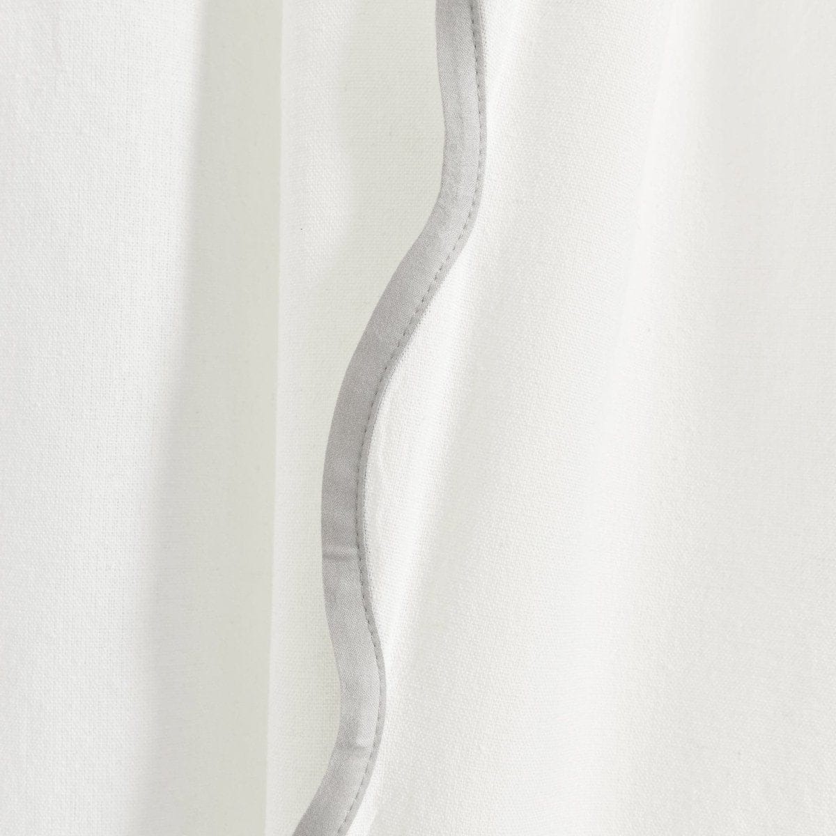 Coastal Chic Scalloped Edge Window Curtain Panel Set - Quahog Bay Bedding