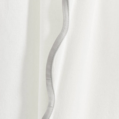 Coastal Chic Scalloped Edge Window Curtain Panel Set - Quahog Bay Bedding