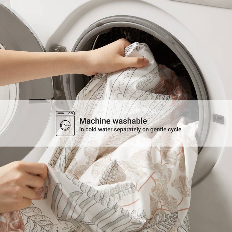 Coastal Linen Botanical Duvet Cover Set 100% Cotton Sateen Duvet Set - Quahog Bay Bedding