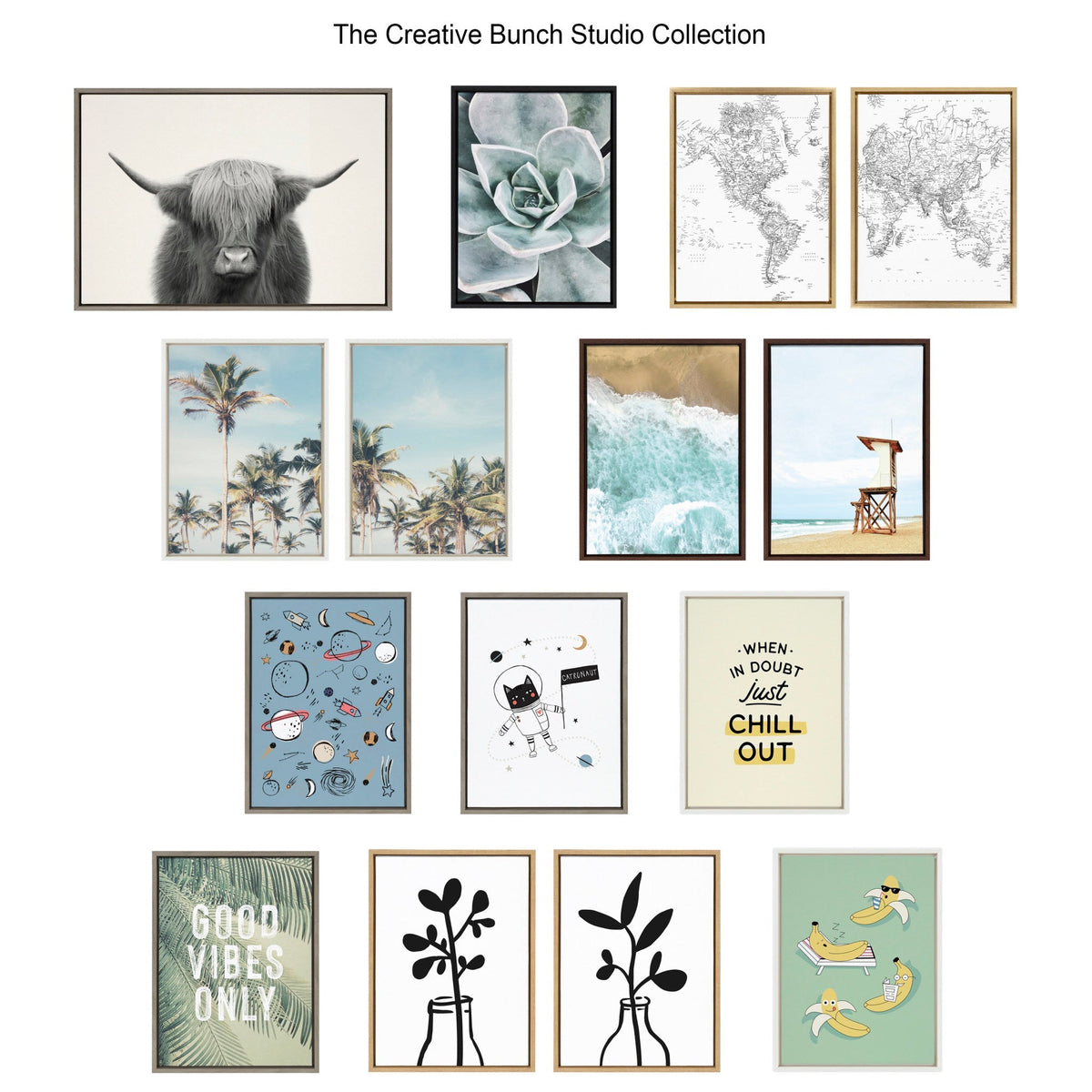 Coastal Ocean Waves Canvas Wall Art Set by The Creative Bunch Studio - Quahog Bay Bedding