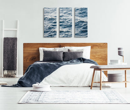 Coastal Ocean Waves Canvas Wall Art Set by The Creative Bunch Studio - Quahog Bay Bedding