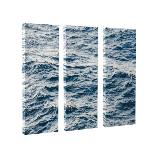 Coastal Ocean Waves Canvas Wall Art Set by The Creative Bunch Studio - Quahog Bay Bedding