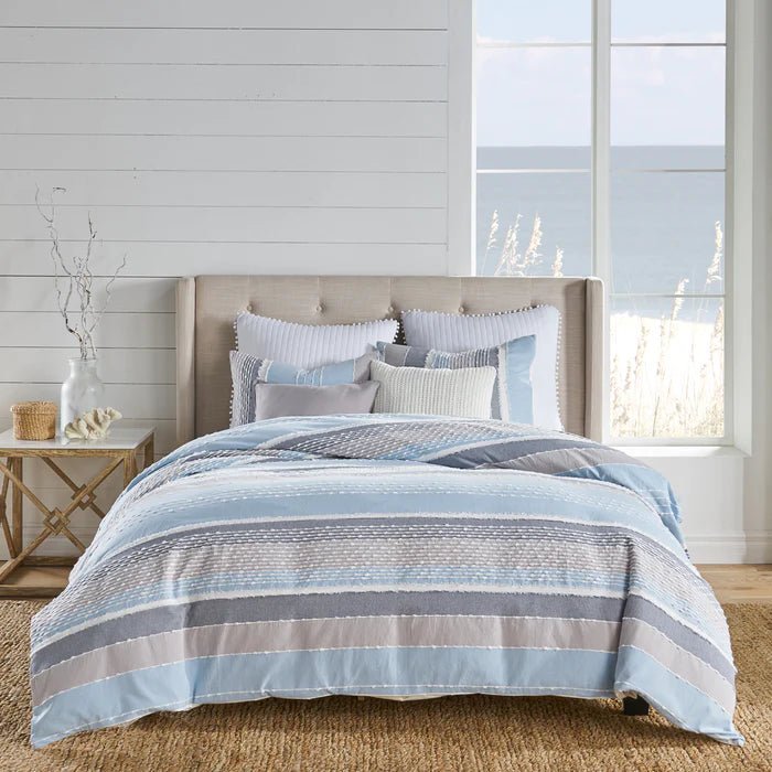 Levtex Home Santander Duvet Cover Set, Contemporary Design, Multiple Colors, Durable Cotton - Quahog Bay Bedding