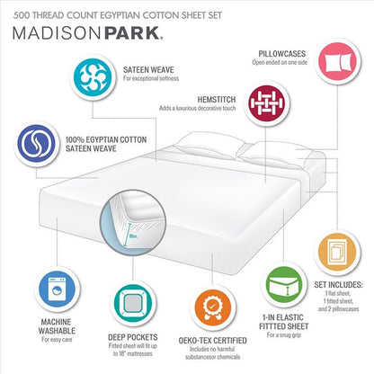 500TC Egyptian Cotton Deep Pocket Pastel Sheet Sets With Snug Grip Elastic - Quahog Bay Bedding