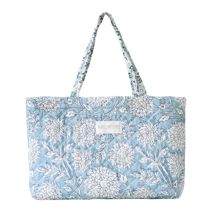 Coastal Tote Bag - Adare Blue - Quahog Bay Bedding