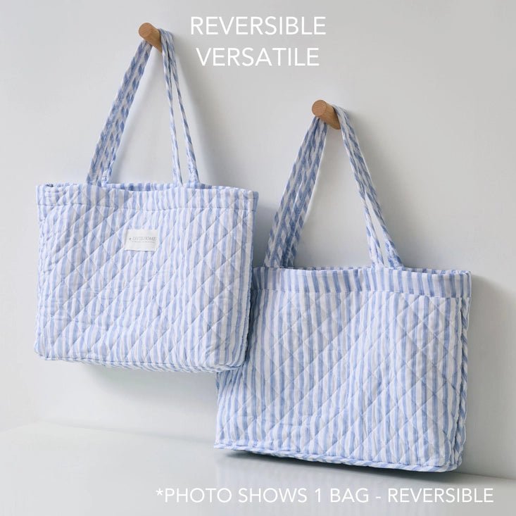 Coastal Tote Bag - Martha Stripe - Quahog Bay Bedding