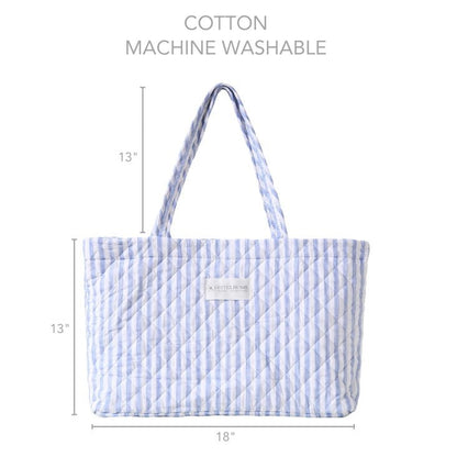 Coastal Tote Bag - Martha Stripe - Quahog Bay Bedding