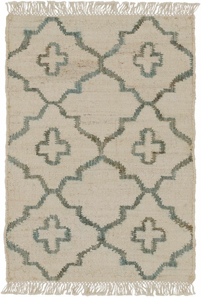 Coffeyville Handcrafted Fringed Jute Carpet - Clearance