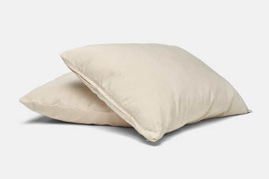 Natural Cotton Pillow With Wool Filling - Made in the USA