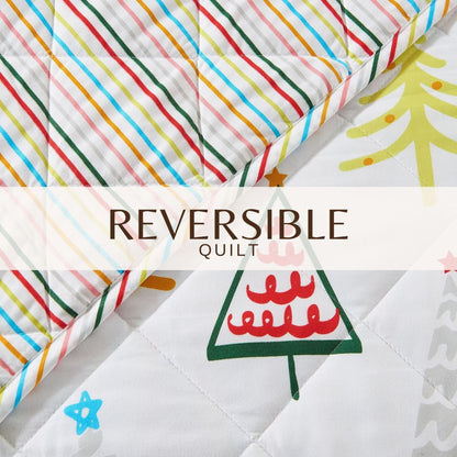 Colorful Christmas Quilt Set - Christmas Holiday Quilts - Quahog Bay Bedding