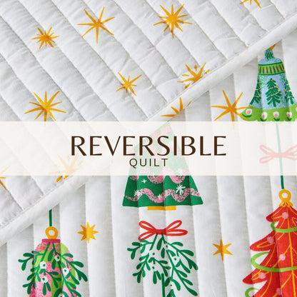 Colorful Christmas Quilt Set - Christmas Holiday Quilts - Quahog Bay Bedding