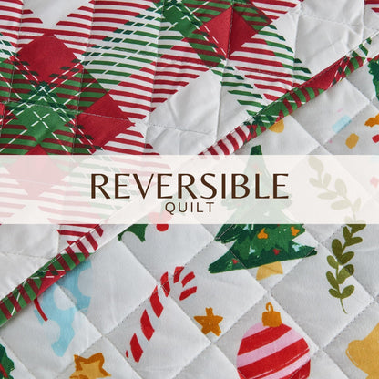 Colorful Christmas Quilt Set - Christmas Holiday Quilts - Quahog Bay Bedding