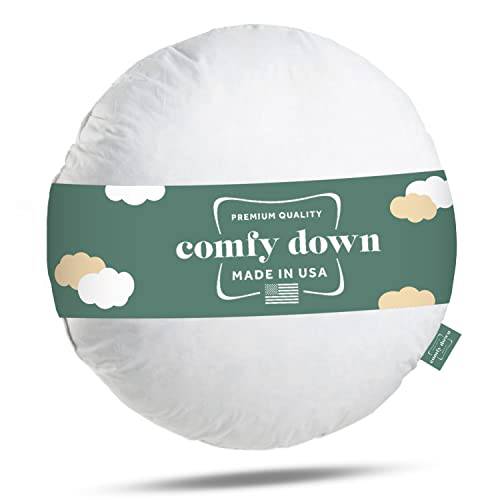 ComfyDown 95% Feather 5% Down, Diameter Round Decorative Pillow Insert - Quahog Bay Bedding