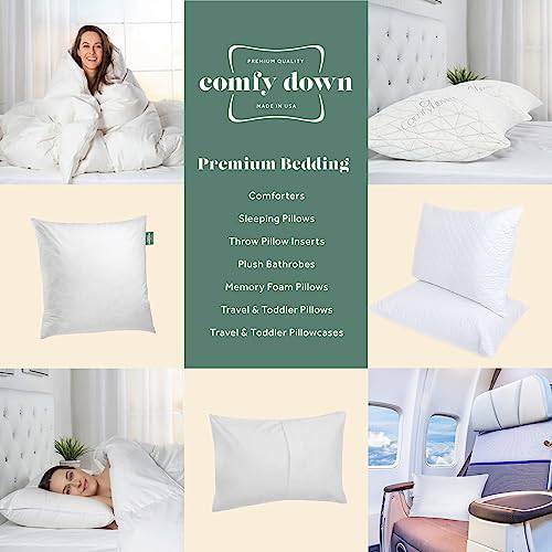 Premium Feather and Down ComfyPlush Supportive Bed Pillow for Sleeping - Quahog Bay Bedding