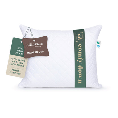 Premium Feather and Down ComfyPlush Supportive Bed Pillow for Sleeping - Quahog Bay Bedding