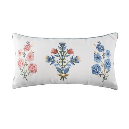 Zoey Embroidered Bouquets Pillow - Quahog Bay Bedding