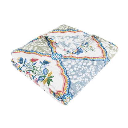 Zoey Quilted Throw | Zoey Coastal Bedding Collection - Quahog Bay Bedding