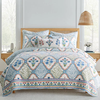 Zoey Embroidered Bouquets Pillow - Quahog Bay Bedding