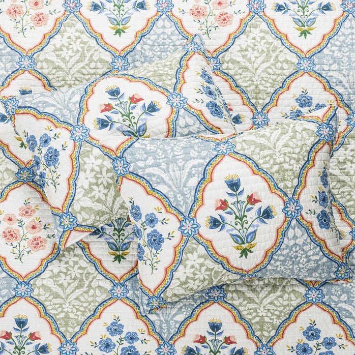 Zoey Cotton Quilt Set | Coastal Quilt Sets | Zoey Coastal Bedding Collection - Quahog Bay Bedding