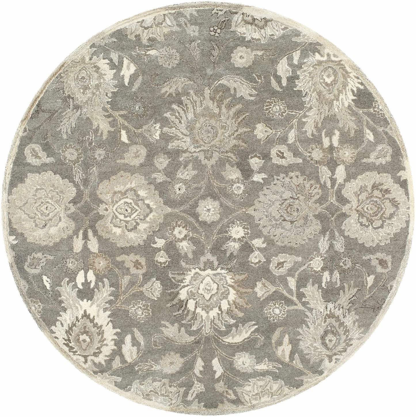 Conesus 1195 Hand Tufted Ivory & Taupe Wool Rug - Quahog Bay Bedding