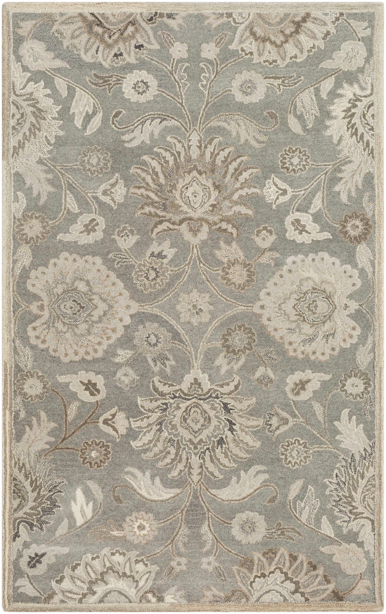 Conesus 1195 Hand Tufted Ivory & Taupe Wool Rug - Quahog Bay Bedding