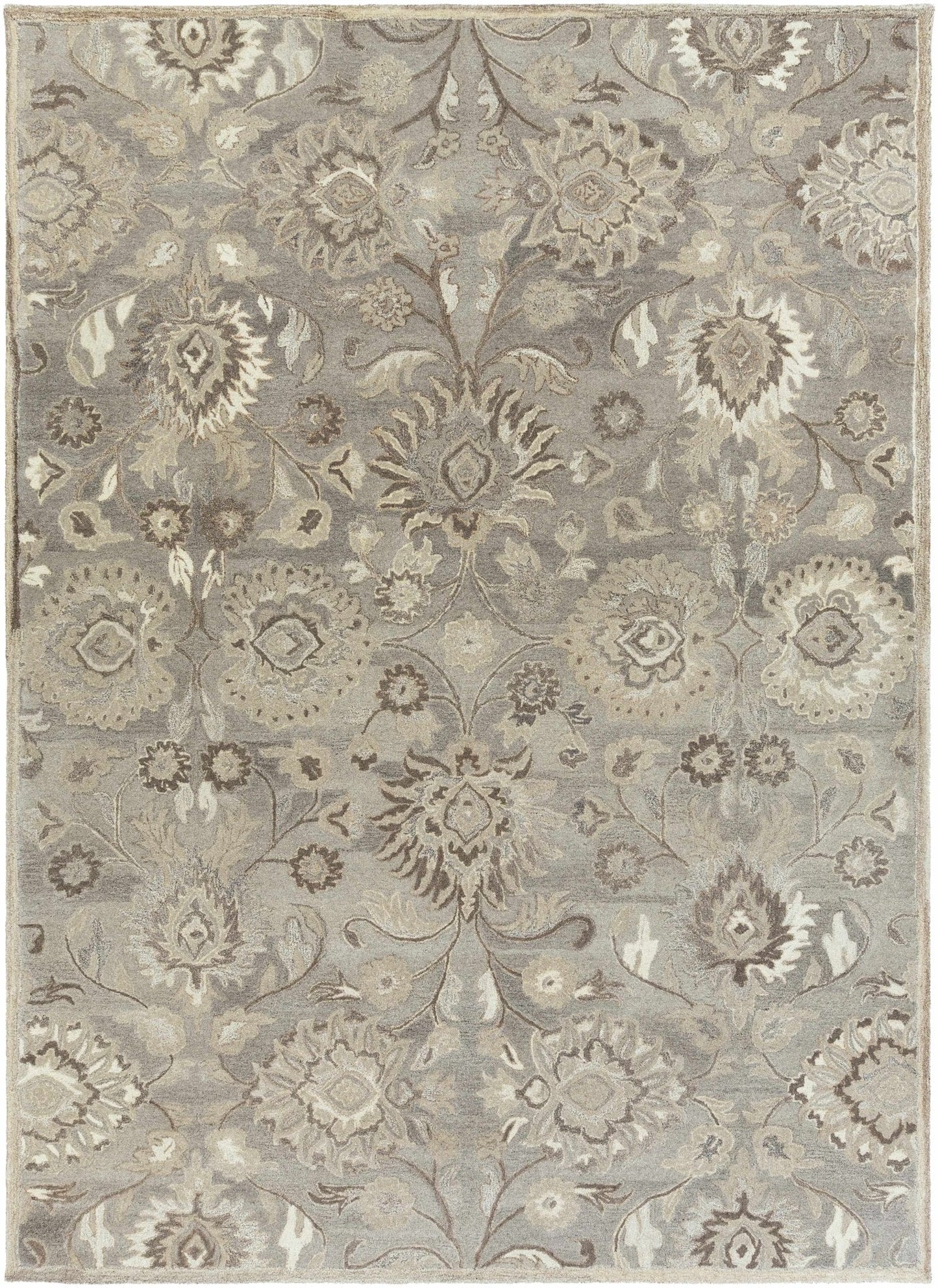 Conesus 1195 Hand Tufted Ivory & Taupe Wool Rug - Quahog Bay Bedding